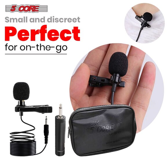 5 CORE Premium Lavalier Microphone Lapel Clip-on Mini Wired Omnidirectional Cond - Picture 8 of 15